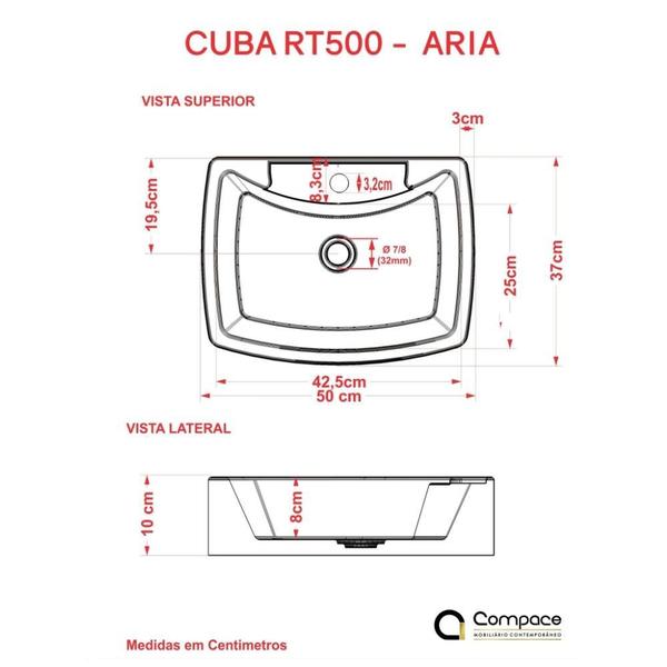 Imagem de Cuba RT50 C/Torneira Link e Válvula Click V3 + Sifão e Flex