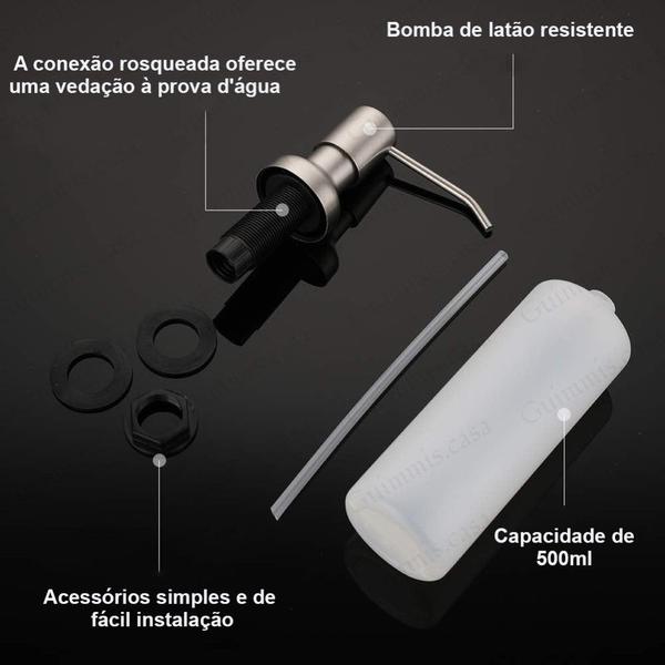 Imagem de Cuba Simples Inox Pia Cozinha Escovado 105T + Disp 500ml