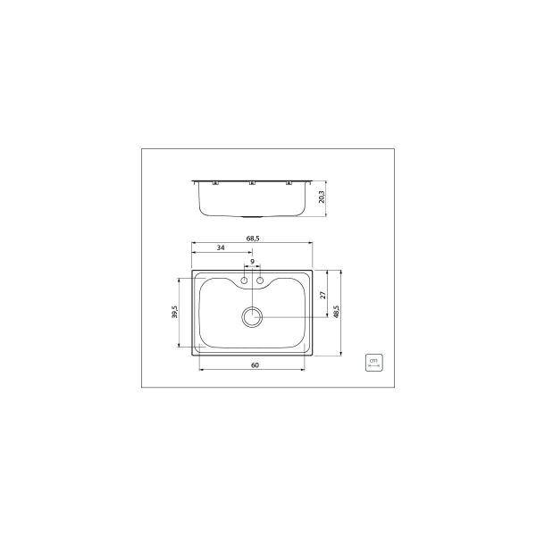 Imagem de Cuba Tramontina Undermount Morgana em Aço Inox com Acabamento Acetinado 69x49 cm com Dosador de Sabão, Tábua e Cesto Ara