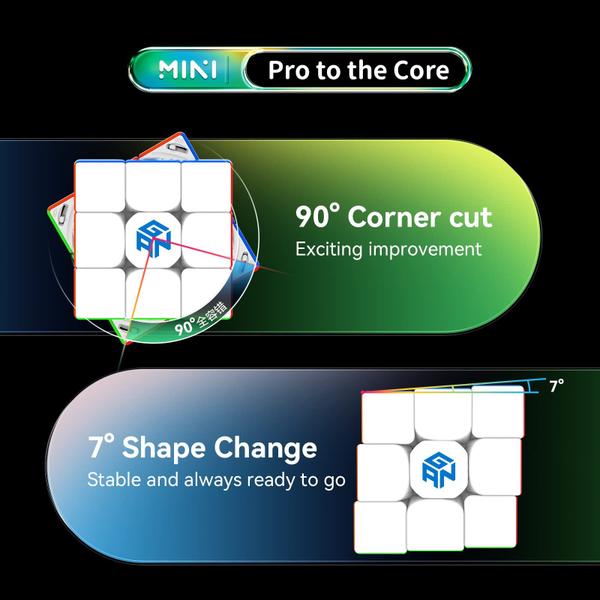 Imagem de Cube GAN Mini M Pro 3x3 magnético sem adesivo 356 Speed Gans 353