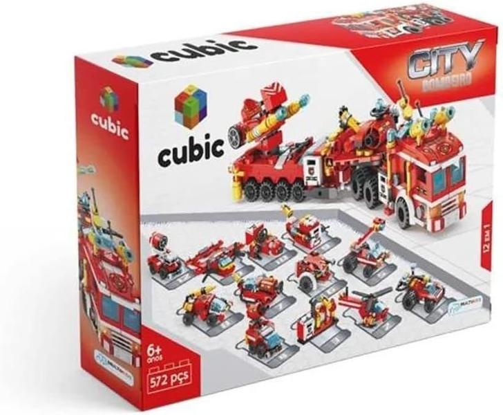 Imagem de Cubic City Bombeiro Resgate Multkids 572 Peças -br1094