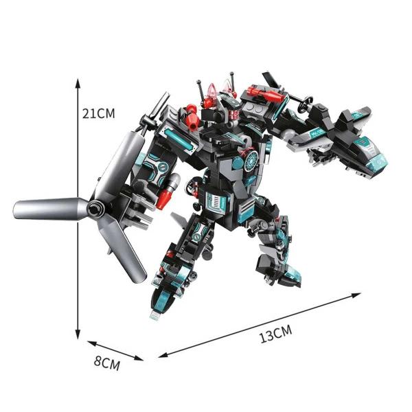 Imagem de Cubic Polícia Transformers Super Robot 25 em 1 Multikids 577 Peças 6 Anos  Compatível Outros Blocos de Montar