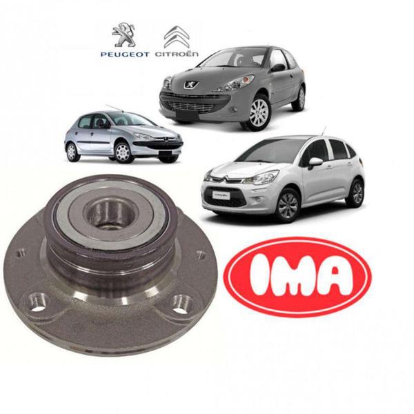 Imagem de Cubo da Roda Traseira Peugeot 206 207 Citroen C3 Com Rolamento  Ima AL977