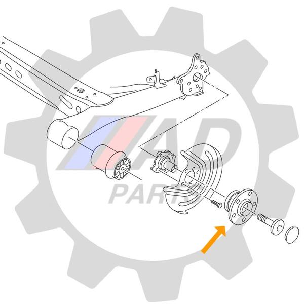 Imagem de Cubo de Roda Traseira FIAT Grand Siena 2012 até 2014, sem ABS