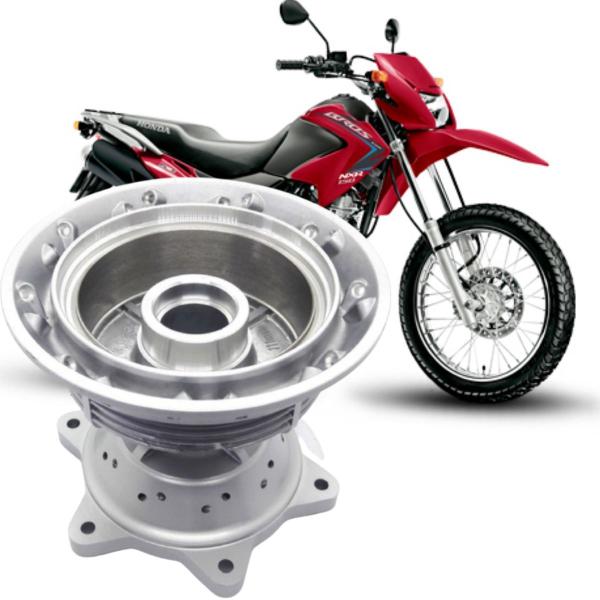 Imagem de Cubo de Roda Traseira Freio a Lona Diafrag Honda NXR Bros 125 Bros 150 CRF 150, CRF 230