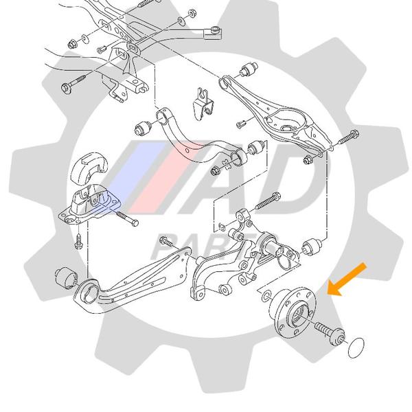 Imagem de Cubo de Roda Traseira VW Jetta TSI 2012 até 2018