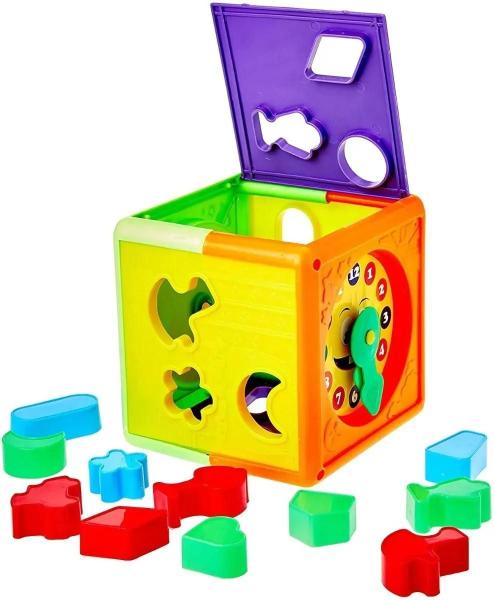 Imagem de Cubo Didático Educativo Bloco Peças Encaixar Brinquedo Infantil Pedagógico para Bebês