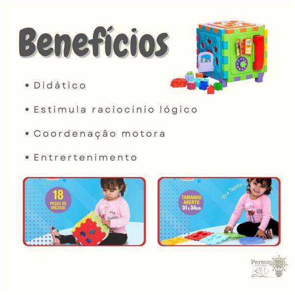 Imagem de Cubo Didático Grande Educativo Brinquedo Legal