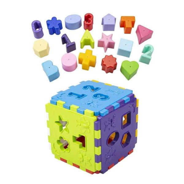 Imagem de Cubo Didático Interativo Colorido 25 Peças - Mercotoys