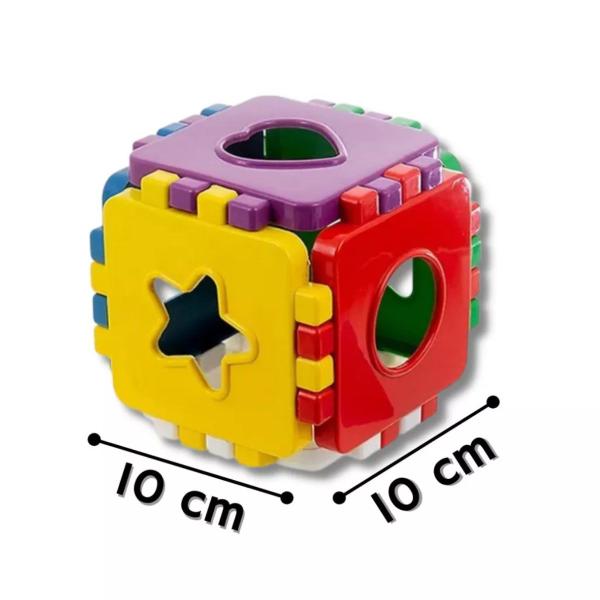 Imagem de Cubo Educativo Encaixar Formas Menino Menina Infantil Kendy