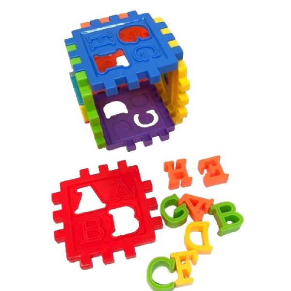 Cubo Encaixe Didático brinquedo Educativo 10cm criativo - Filó Modas Imagem de Cubo Encaixe Didático brinquedo Educativo 10cm criativo