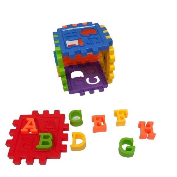 Cubo Encaixe Didático brinquedo Educativo 10cm criativo - Filó Modas Imagem de Cubo Encaixe Didático brinquedo Educativo 10cm criativo