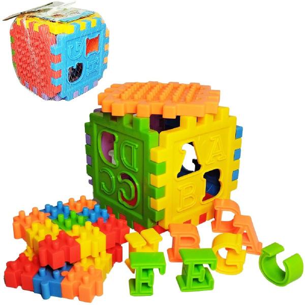 Imagem de Cubo Encaixe Didático brinquedo Educativo 10cm criativo