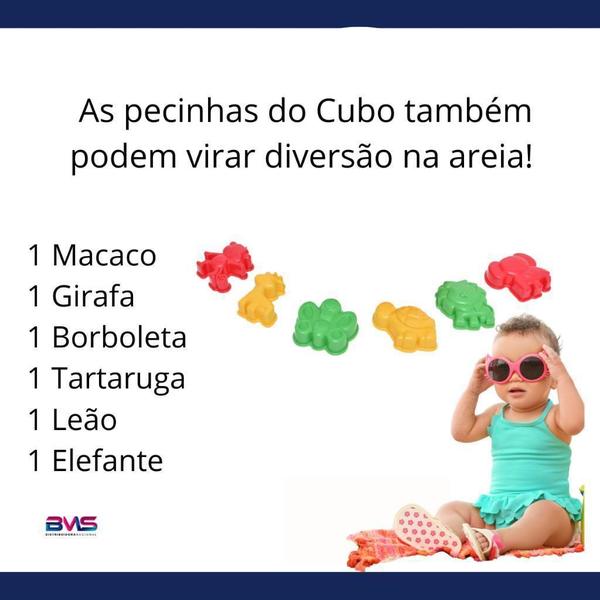 Imagem de Cubo Interativo Solapa Didático Bebê Com Peças De Encaixe