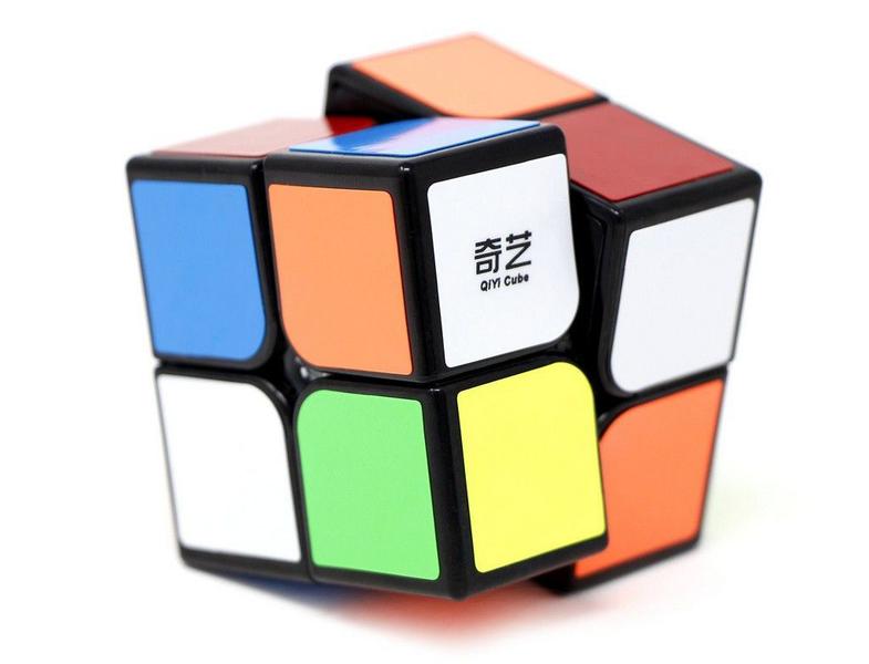 Imagem de Cubo Mágico 2x2 Profissional Original QiDi  QiYi Preto Speed Cube Lubrificado