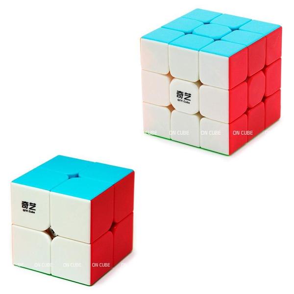 Imagem de Cubo Mágico 2x2x2 + 3x3x3 Qiyi Stickerless (2 cubos)