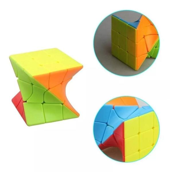 Imagem de Cubo Mágico 3x3 Twist Torcido Brinquedo Infantil Educativo