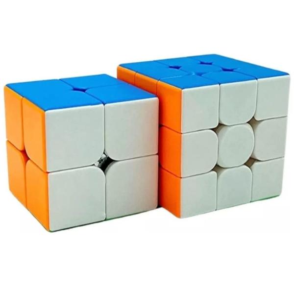 Cubo Mágico 3x3x3 2x2x2 Stickerless Sem Adesivos - Moyu Imagem de Cubo Mágico 3x3x3 2x2x2 Stickerless Sem Adesivos