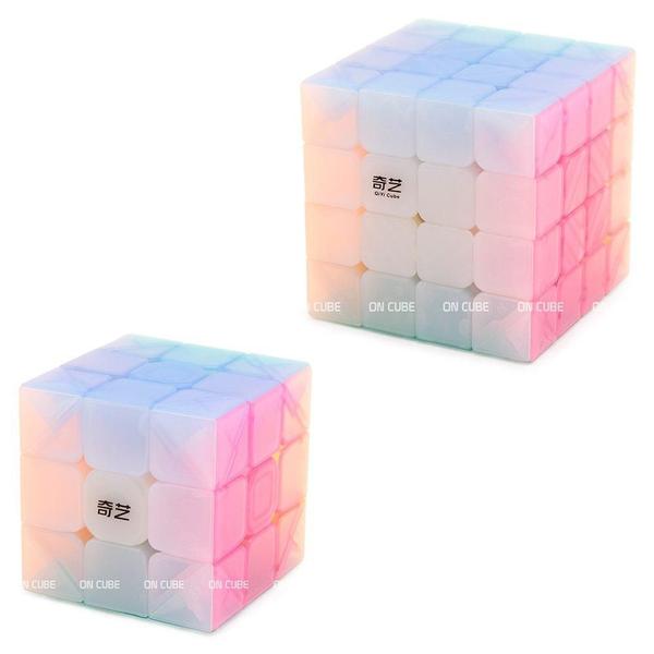 Imagem de Cubo Mágico 3x3x3 + 4x4x4 Qiyi Jelly (2 cubos)