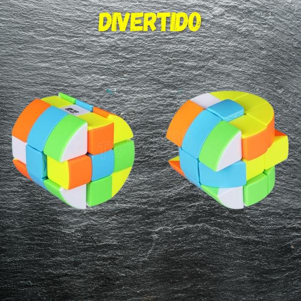 Cubo Magico 3x3x3 Redondo Barril Cilindro - qytoys Imagem de Cubo Magico 3x3x3 Redondo Barril Cilindro