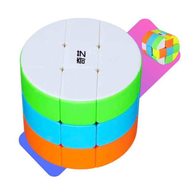 Cubo Magico 3x3x3 Redondo Barril Cilindro - qytoys Imagem de Cubo Magico 3x3x3 Redondo Barril Cilindro