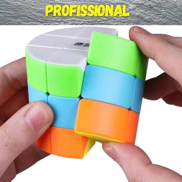 Cubo Magico 3x3x3 Redondo Barril Cilindro - qytoys Imagem de Cubo Magico 3x3x3 Redondo Barril Cilindro