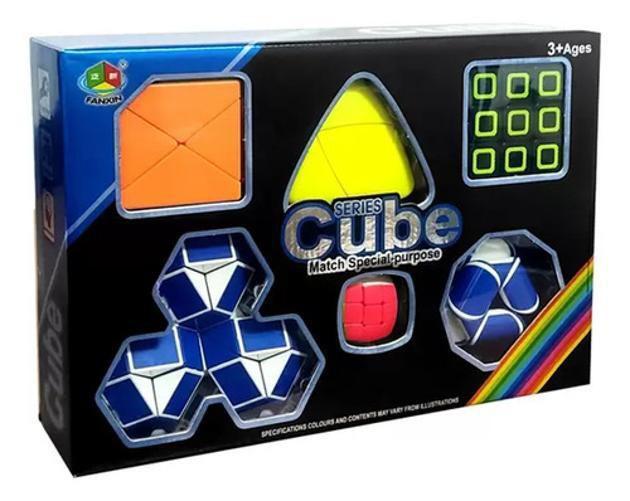 Imagem de Cubo Mágico 6 Cubos Variados Jogo Desafio Raciocínio Lógico