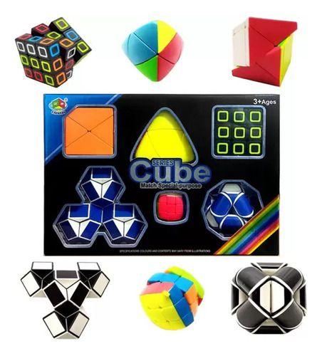 Imagem de Cubo Mágico 6 Cubos Variados Jogo Desafio Raciocínio Lógico