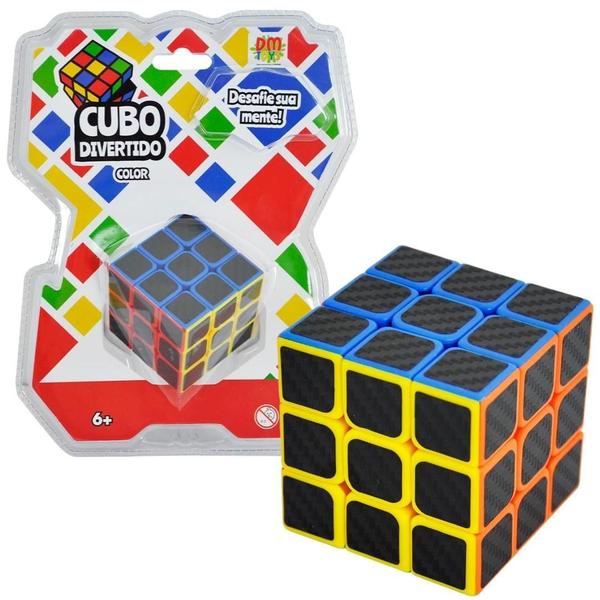 Imagem de Cubo Mágico Colorido 3X3 Brinquedo Jogo - Preto