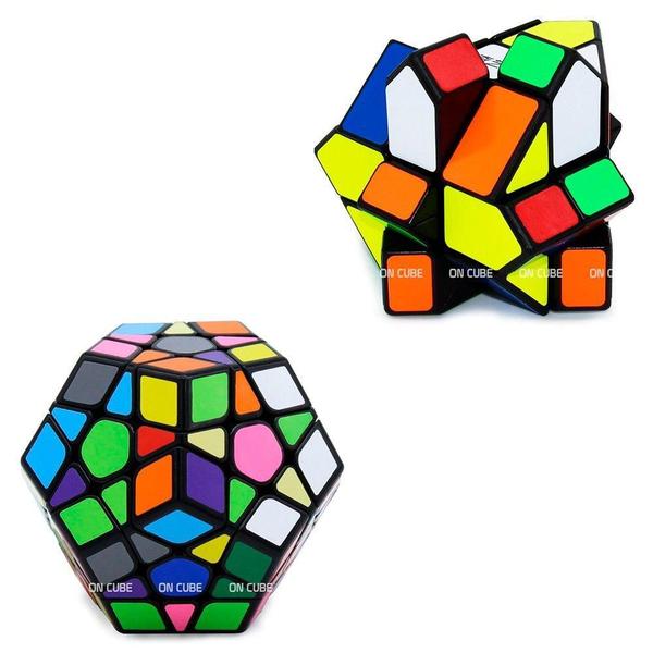 Imagem de Cubo Mágico Fisher Cube + Megaminx Qiyi Preto (2 cubos)