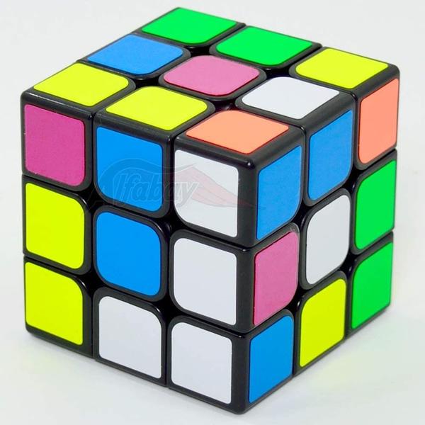 Imagem de Cubo Mágico Infantil Preto Semi Profissional 3x3x3 Chalange