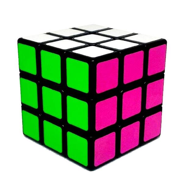 Cubo Mágico Infantil Preto Semi Profissional 3x3x3 Chalange - OM Utilidades Imagem de Cubo Mágico Infantil Preto Semi Profissional 3x3x3 Chalange