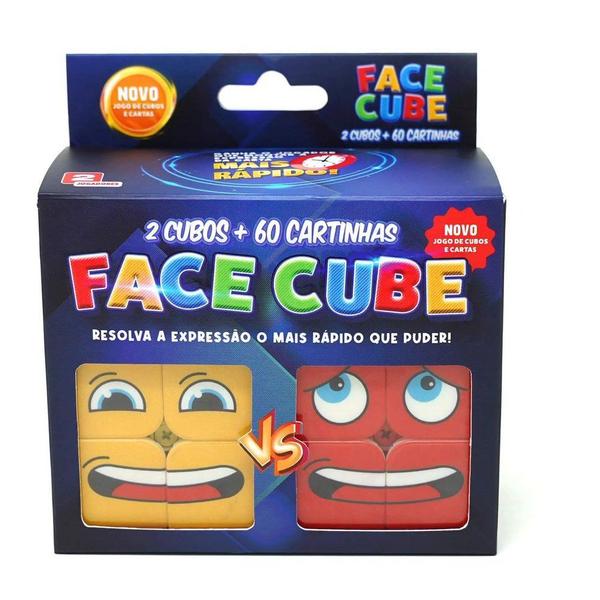 Imagem de Cubo Magico Jogo Face Cube 2 Cubos + 60 Cartas Cuber Brasil