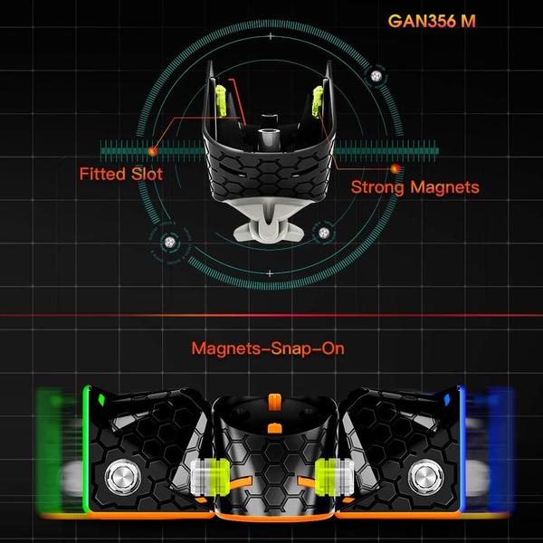 Imagem de Cubo mágico magnético 3x3 sem adesivo Speed Cube GAN 356 M