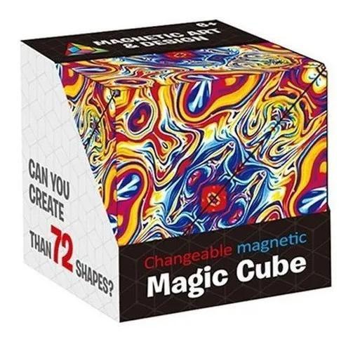 Imagem de Cubo Mágico Magnético Brinquedo 72 Formas Mutável Premium