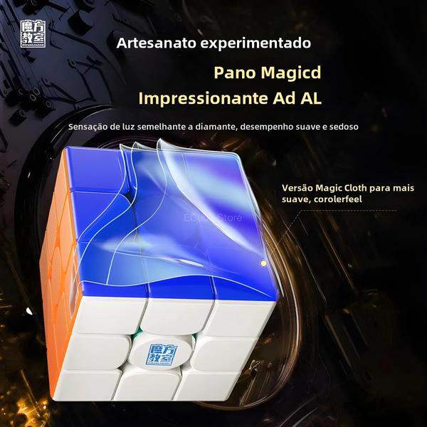 Cubo Mágico Magnético Moyu RS3M V5 3x3x3 - Profissional para Cubing Imagem de Cubo Mágico Magnético Moyu RS3M V5 3x3x3 - Profissional para Cubing