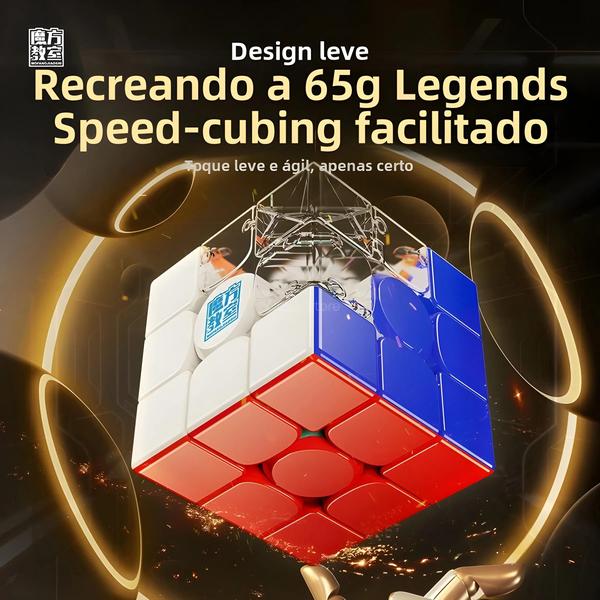 Cubo Mágico Magnético Moyu RS3M V5 3x3x3 - Profissional para Cubing Imagem de Cubo Mágico Magnético Moyu RS3M V5 3x3x3 - Profissional para Cubing