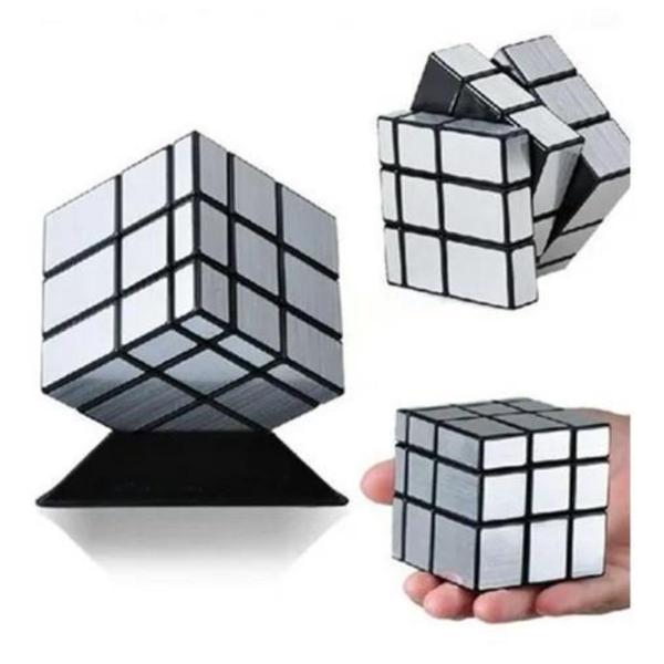 Cubo Mágico Mirror Cube Espelhado Prateado - Moyu Meilong Imagem de Cubo Mágico Mirror Cube Espelhado Prateado