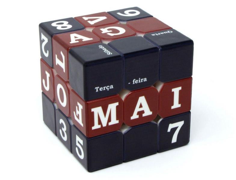 Cubo Mágico Personalizado 3x3x3 Profissional - Vinci Cube Calendário Azul - Cuber Brasil - Vinci Cube - Cuber Brasil Imagem de Cubo Mágico Personalizado 3x3x3 Profissional - Vinci Cube Calendário Azul - Cuber Brasil