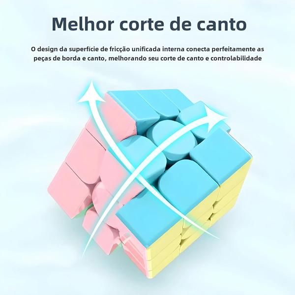 Imagem de Cubo Mágico Pirâmide Macaron - Quebra-Cabeça Educacional para Crianças