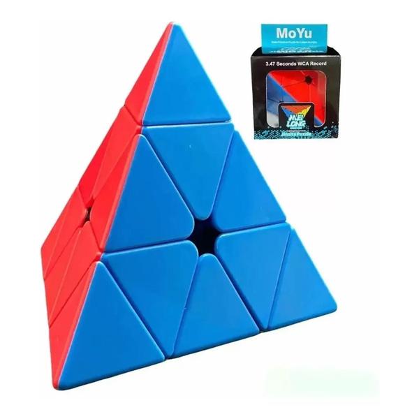 Imagem de Cubo Mágico Pirâmide Triângulo Pyraminx Profissional Mo Yu Cube Stickerless