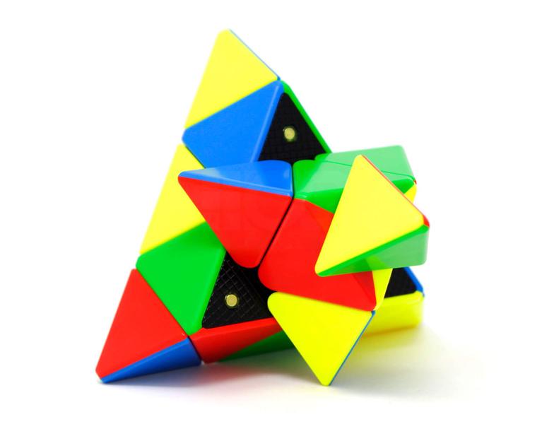 Imagem de Cubo Mágico Profissional 3x3 Pirâmide Pyraminx MP QiYi Magnético Stickerless Original