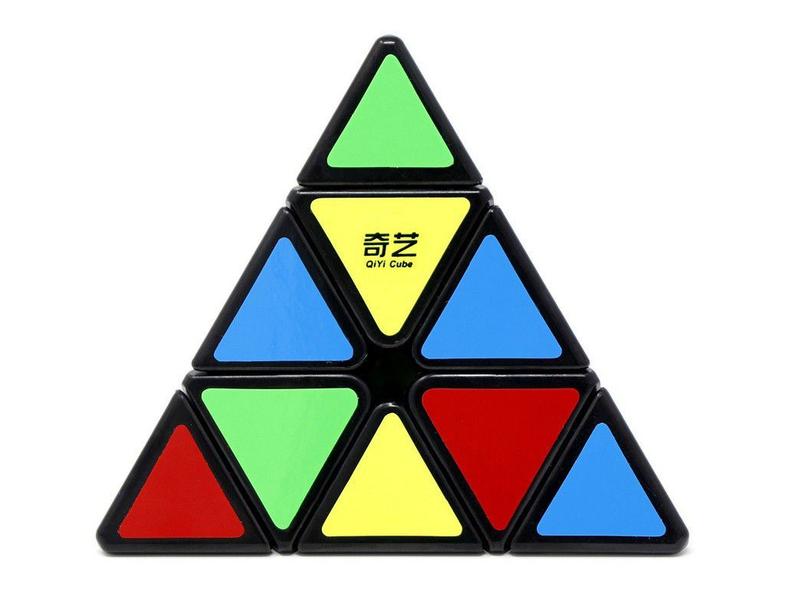 Imagem de Cubo Mágico Profissional 3x3 Pirâmide Pyraminx Triângulo QiYi QiMing A Preto Lubrificado