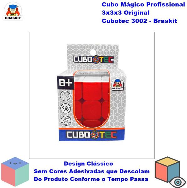 Cubo Mágico Profissional 3x3x3 Colorido Original Cubotec Magic Cube Giro Rápido 3002 - Braskit Imagem de Cubo Mágico Profissional 3x3x3 Colorido Original Cubotec Magic Cube Giro Rápido 3002 - Braskit