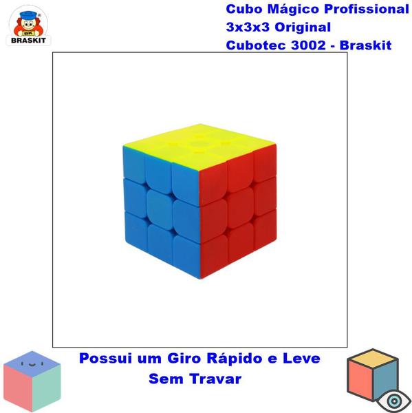 Cubo Mágico Profissional 3x3x3 Colorido Original Cubotec Magic Cube Giro Rápido 3002 - Braskit Imagem de Cubo Mágico Profissional 3x3x3 Colorido Original Cubotec Magic Cube Giro Rápido 3002 - Braskit