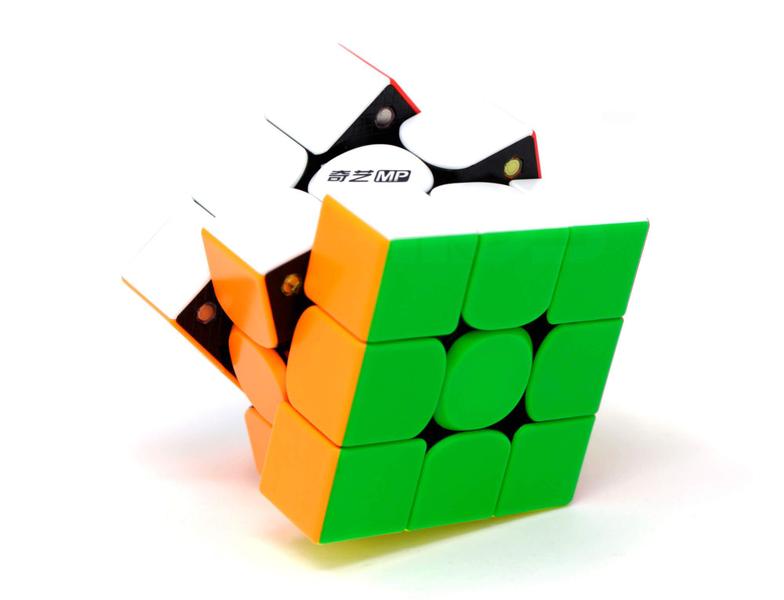 Imagem de Cubo Mágico Profissional 3x3x3 Magnético MP QiYi Stickerless Original Lubrificado