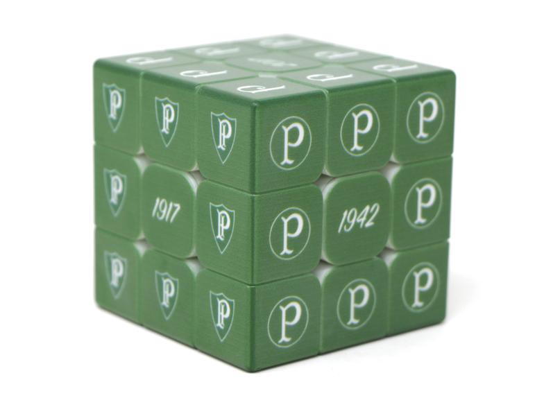 Imagem de Cubo Mágico Profissional 3x3x3 Palmeiras Escudos 02 Oficial Original - Cuber Brasil