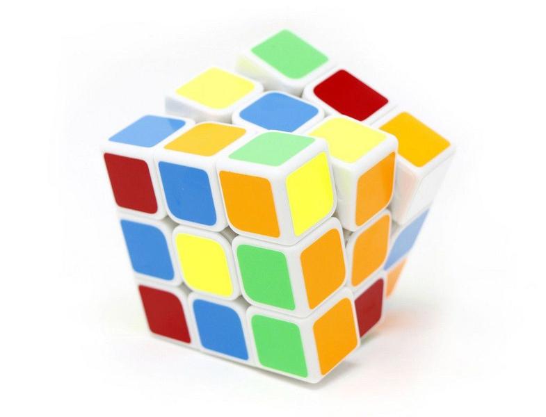 Imagem de Cubo mágico profissional 3x3x3 shengshou legend s branco adesivado lubrificado