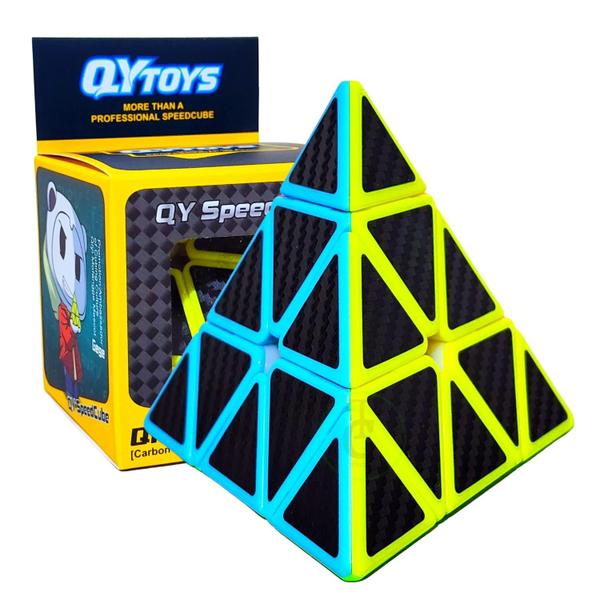 Imagem de Cubo Mágico Pyraminx Pirâmide Triângulo Profissional 3x3x3 carbono