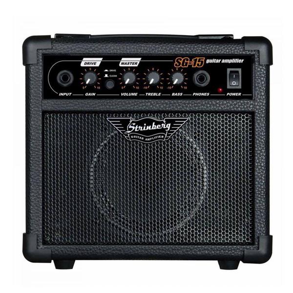 Imagem de Cubo Strinberg Sg15 Preto Para Guitarra 25w C/ Distorção